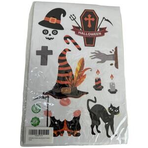 NWT 8 Sheets Halloween Stickers Bats Pumpkins Witch Teacher Planner Craft